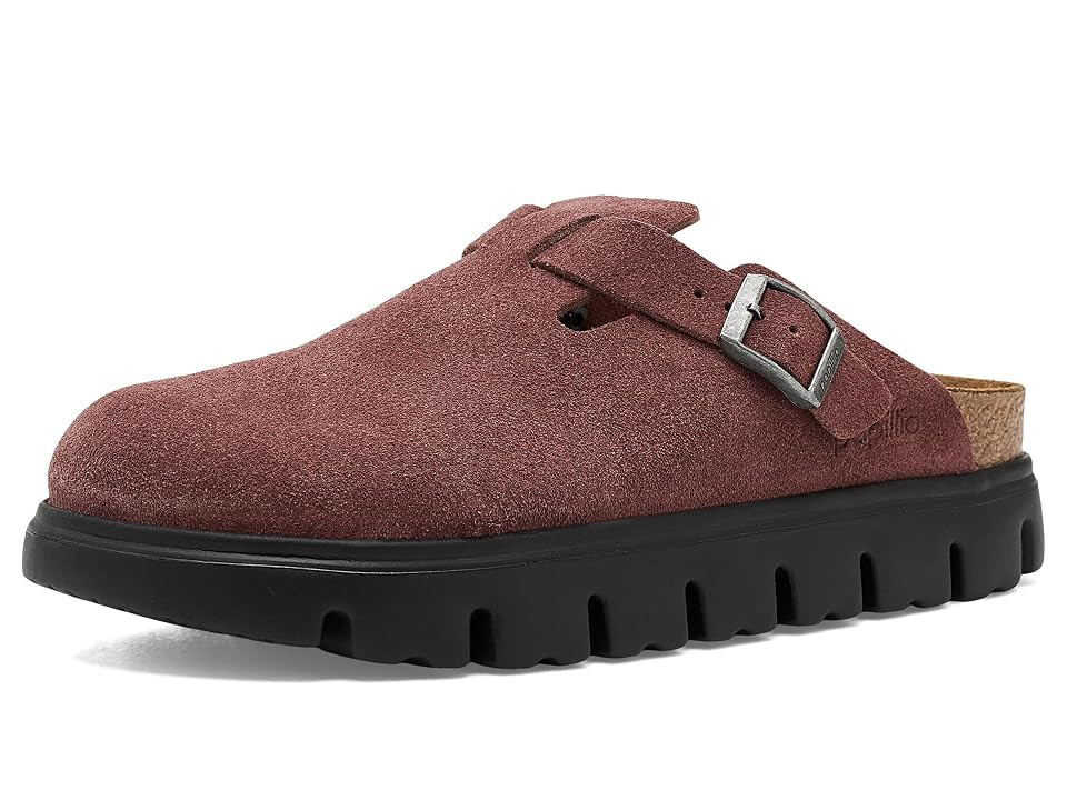 Birkenstock Boston Chunky Clogs - Suede Women's Sandals Pepper: EU 36 (US Women's 5-5.5) Narrow | Zappos.com