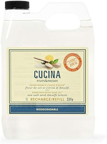 Fruits & Passion [Cucina] - Sea Salt & Amalfi Lemon Tree Dish Soap Refill, Concentrated Natural Dish | Amazon (US)