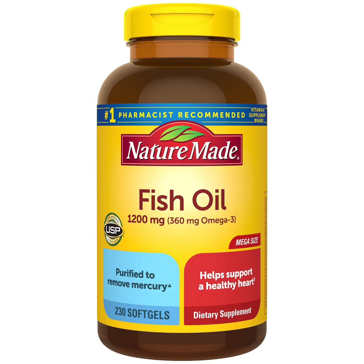 Nature Made Fish Oil Supplements 1200 mg Omega 3 Supplements for Healthy Heart Support Softgels | Target