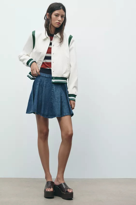 CARDIGAN WITH CONTRASTING RIB | Zara US