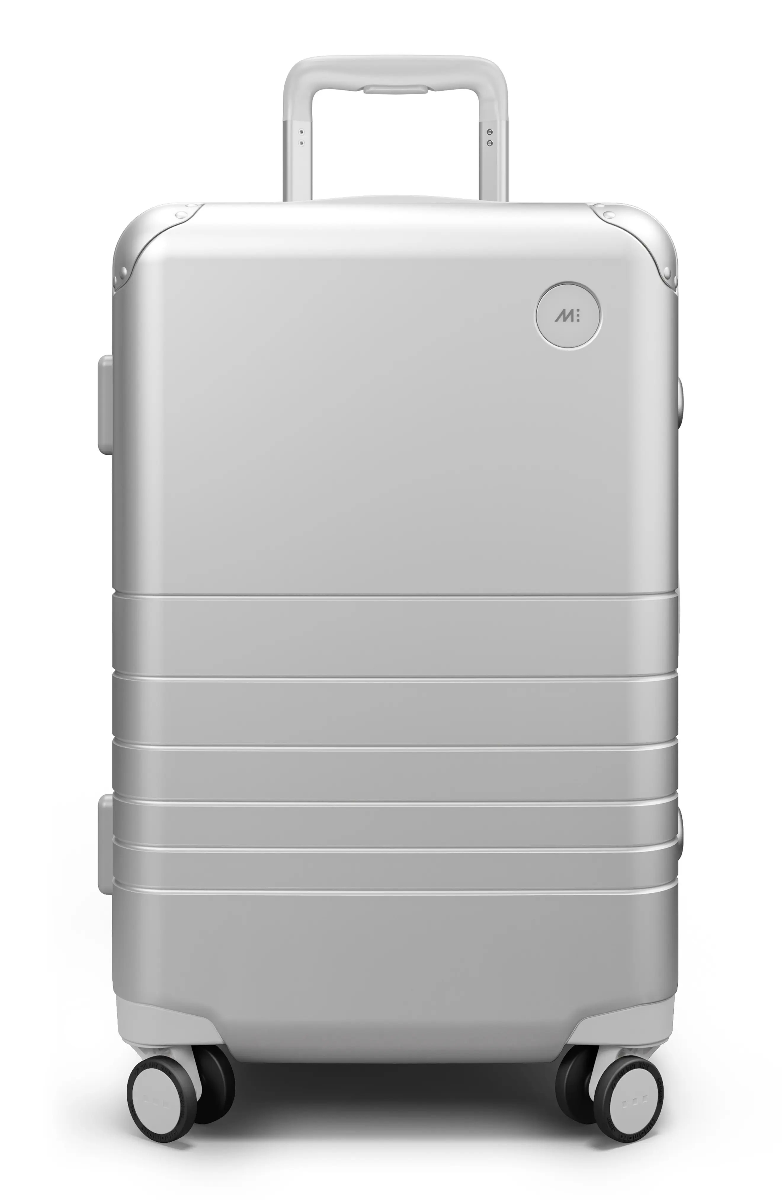 Monos 23-Inch Hybrid Carry-On Plus Spinner Luggage in Silver at Nordstrom | Nordstrom