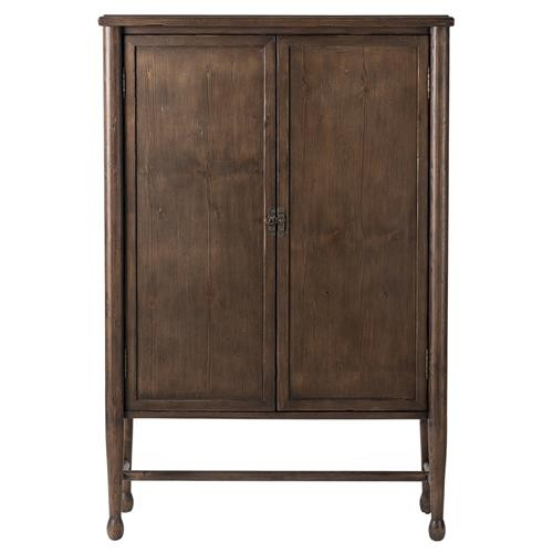 Wilder Aged Pine Bar Cabinet | Kathy Kuo Home