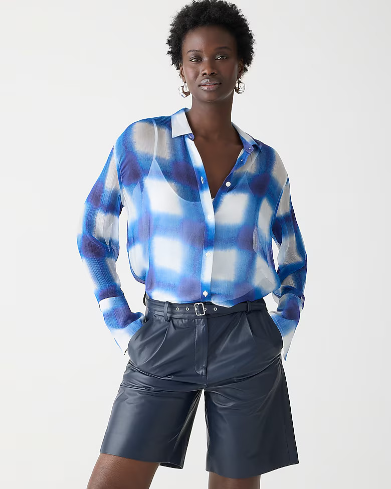 Garçon classic shirt in crinkle cupro | J. Crew US