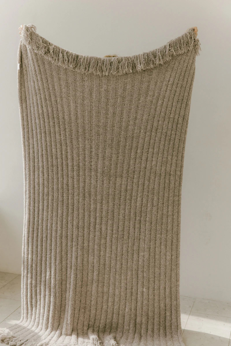 Staykation Heather Ribbed Tassel Blanket | Shop Staykation