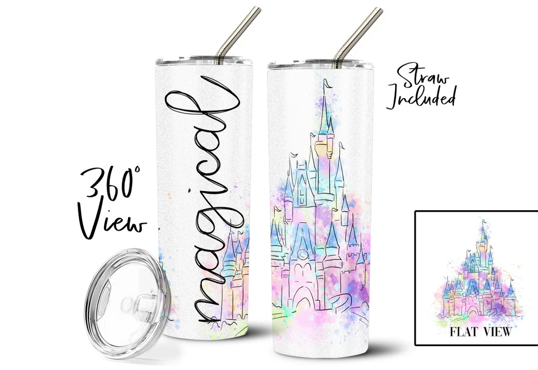 Castle Water Tumbler Orlando Vacation Gift Magical Water Bottle Stainless Steel Tumbler Personali... | Etsy (US)