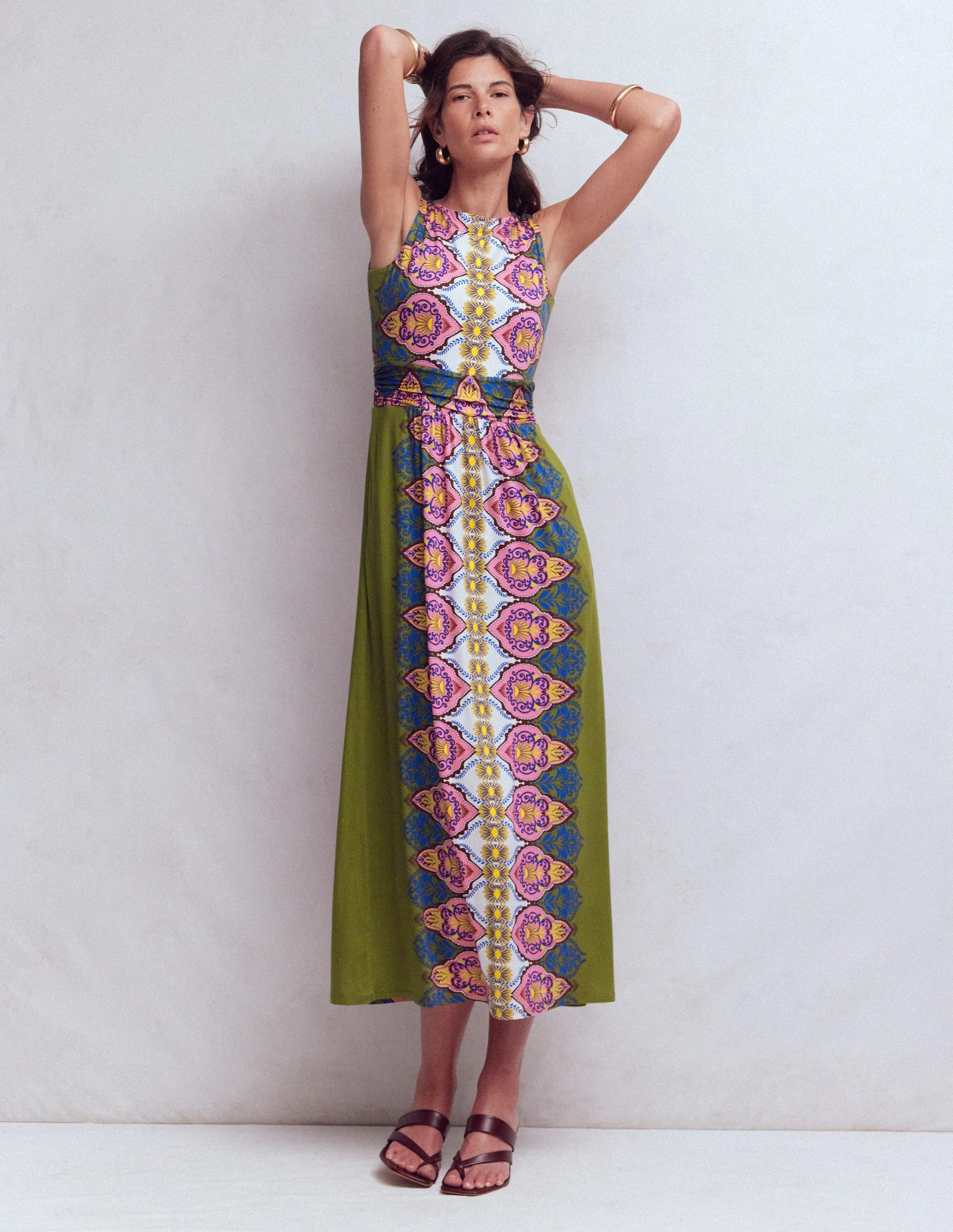 Antonia Jersey Maxi Dress-Multi, Ornamental Garden | Boden (US)