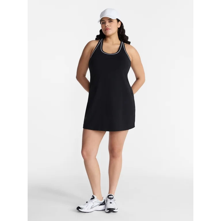 Avia Women's Piped Trim Active Dress, Sizes XS-4X | Walmart (US)
