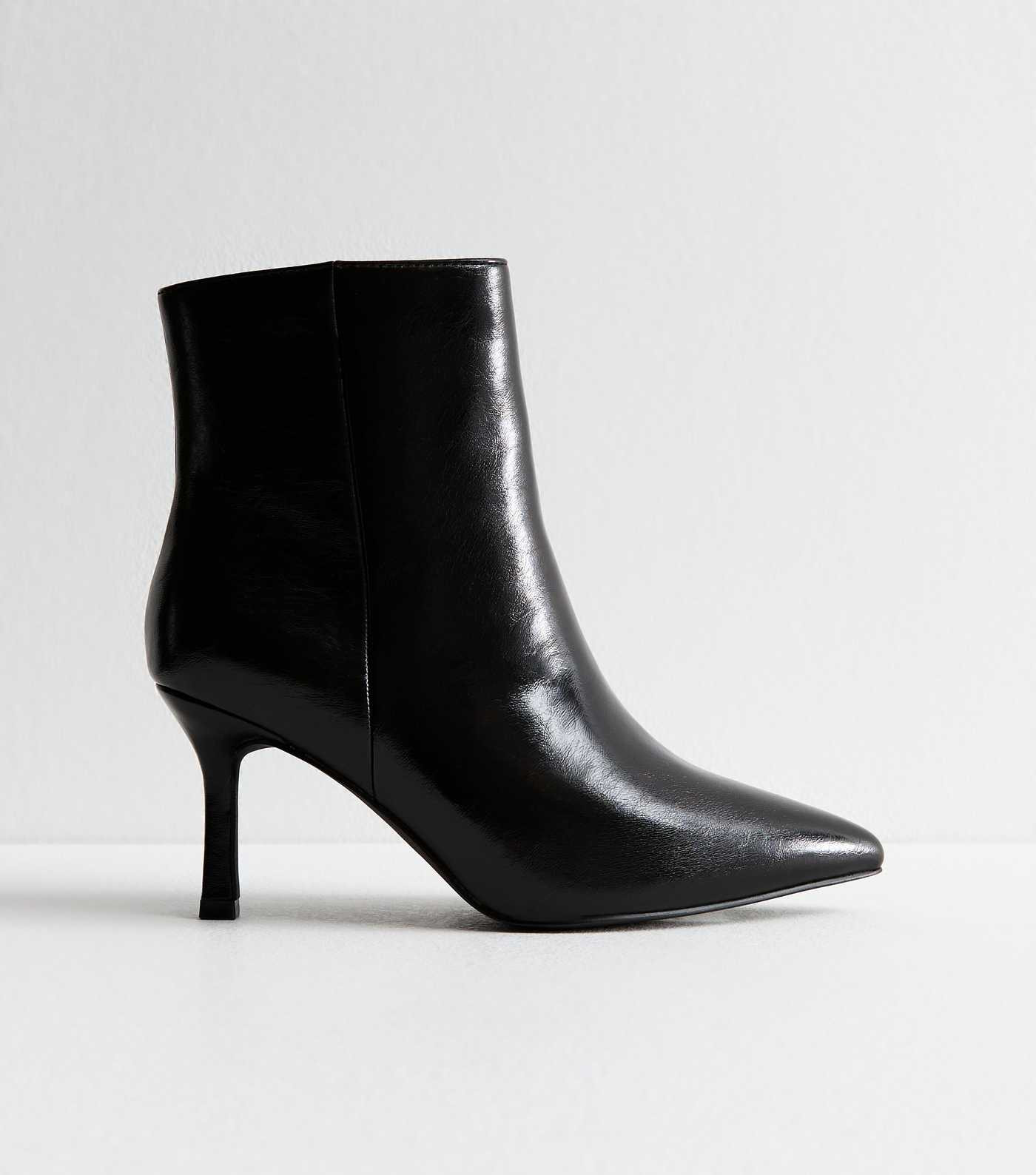 Wide Fit Black Point Toe Ankle Boots | New Look | New Look (UK)