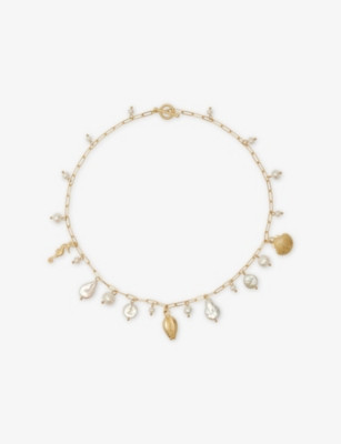 White Prism Baroque Pearl Charm Necklace | Selfridges