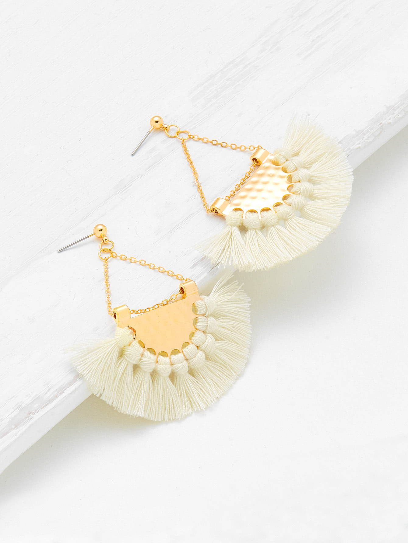 Fan Shaped Tassel Earrings | SHEIN