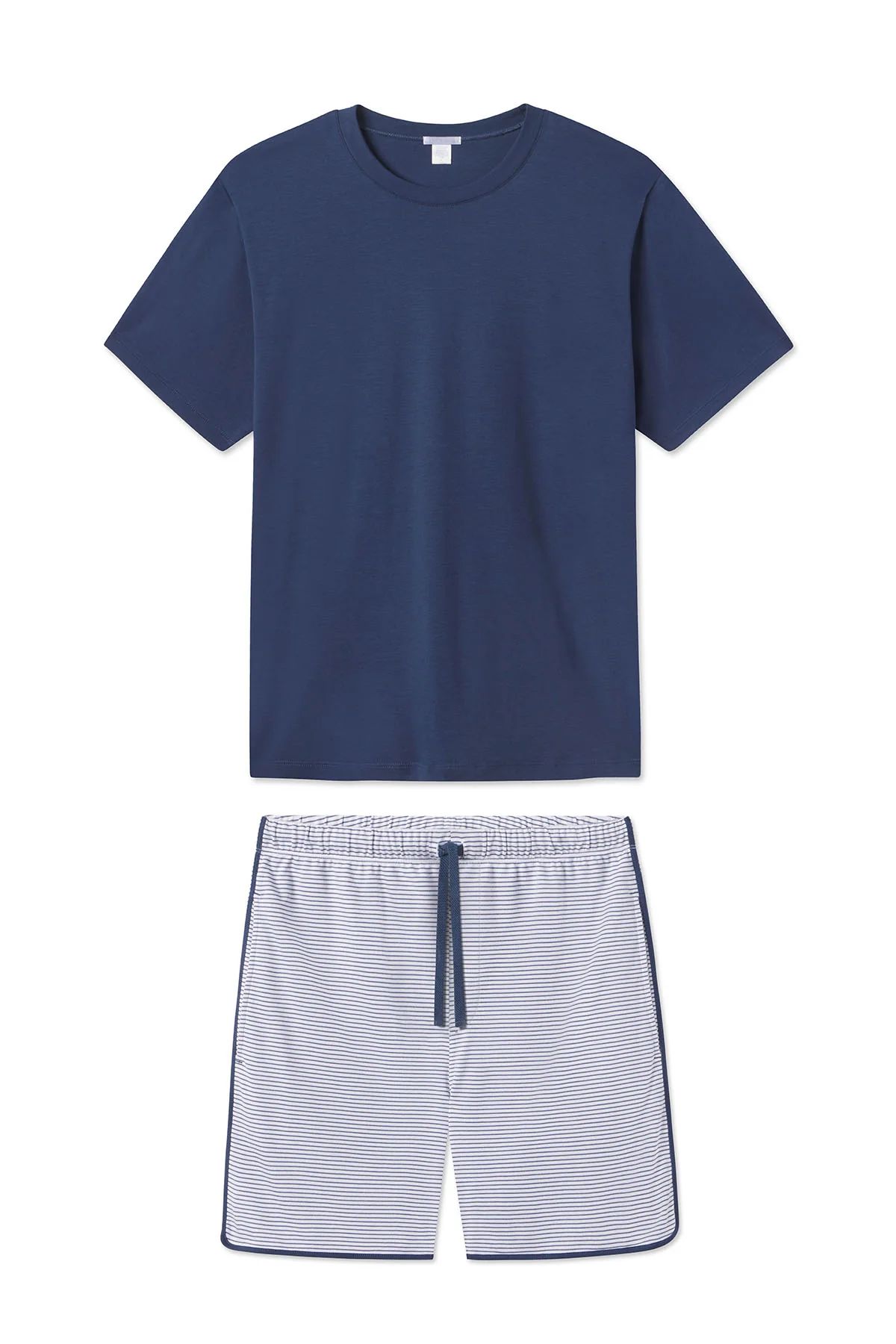 Men's Pima Pajama Shorts Set in Classic Navy | Lake Pajamas