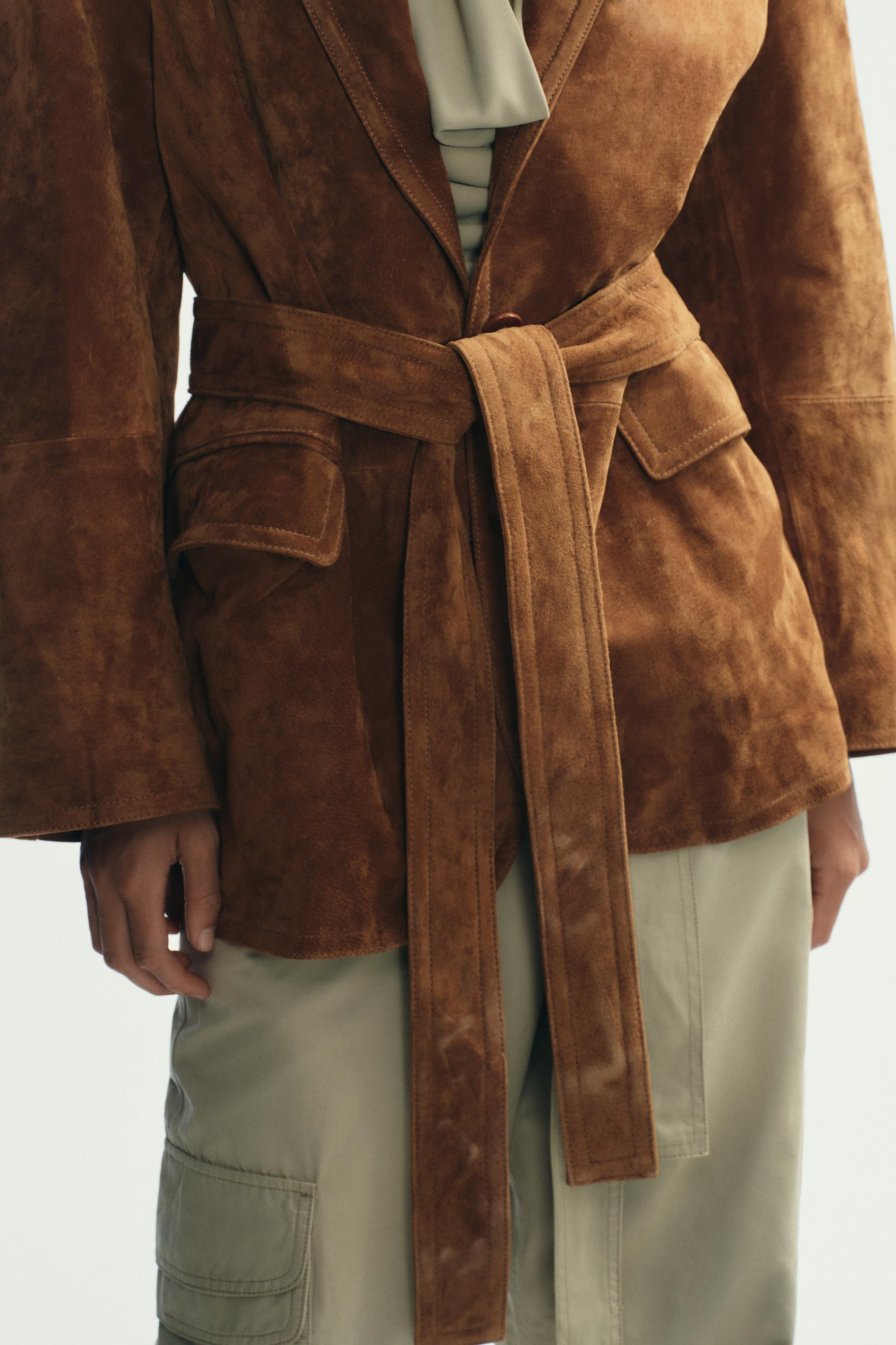 SUEDE LEATHER BLAZER | Zara US