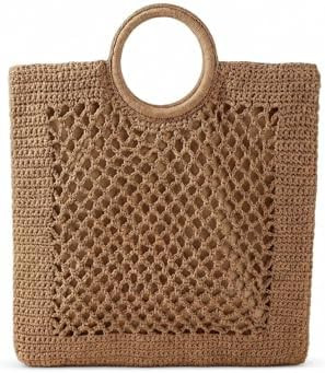 Eiyye Crochet Tote Bag for Women Boho Handbag with Round Handle Lightweight Summer Beach Purse fo... | Amazon (US)