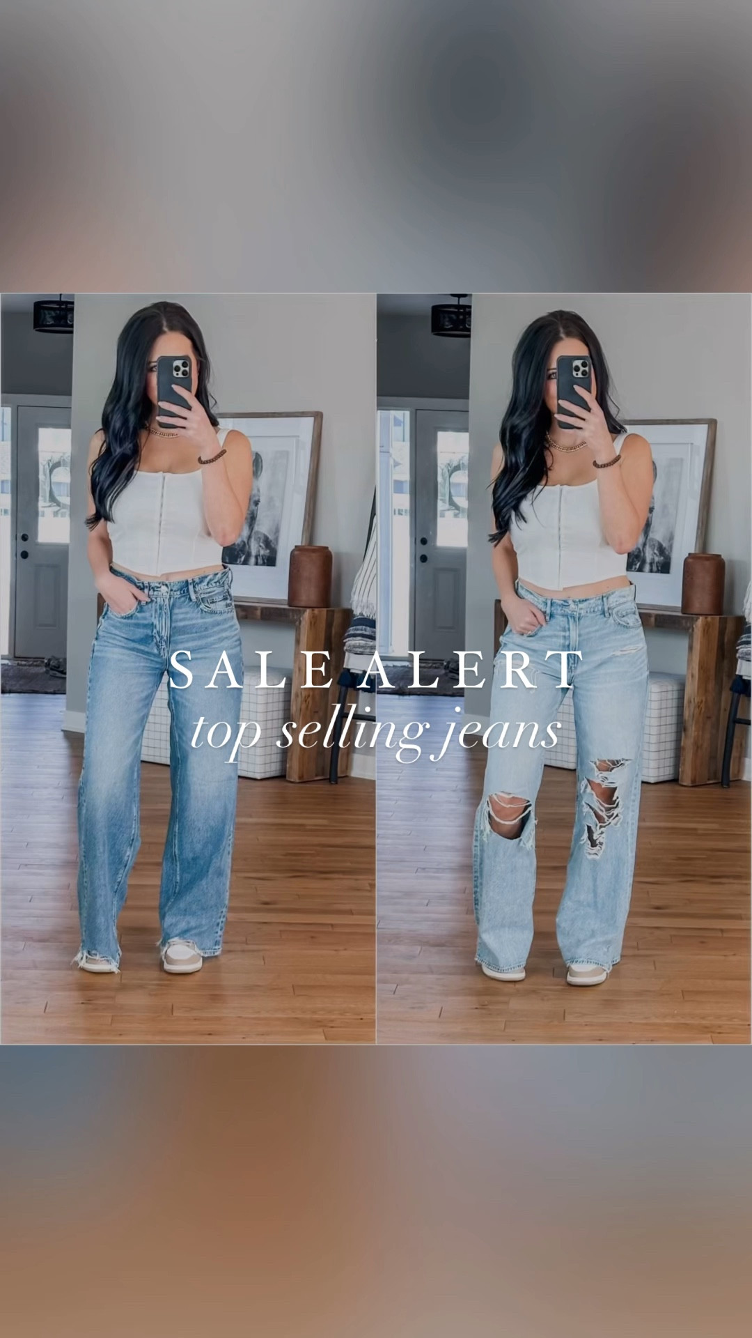 American Eagle wide leg baggy jeans are on sale 
Sale alert
Air Jordans 

5’6 | 130 lbs wearing size 4 regular 


#LTKover40 #LTKsalealert #LTKfindsunder50