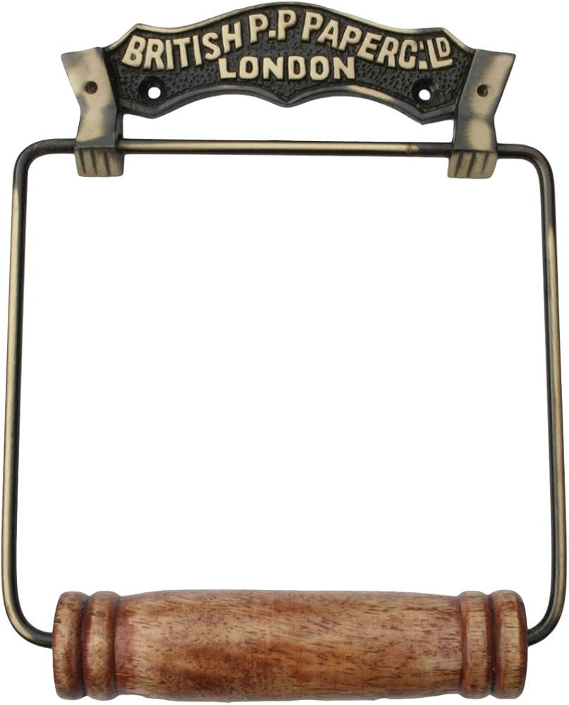 Renovators Supply Manufacturing Toilet Paper Holder Stand Wall Mount 7 in. Brass Toilet Paper Rol... | Amazon (US)