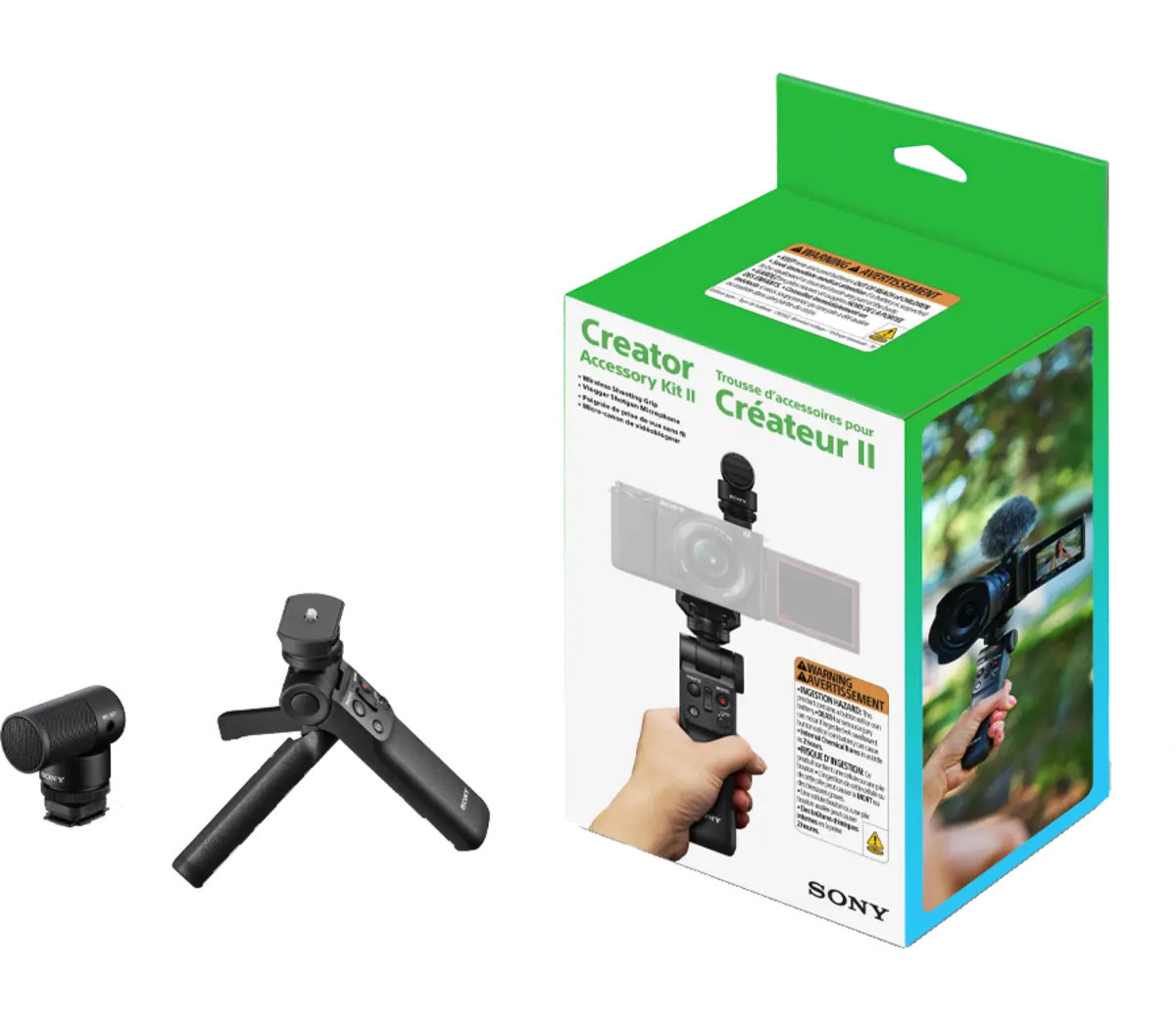 Sony Creator Accessory Kit II (Wireless Shooting Grip + Vlogger Shotgun Microphone) ACCVC2 | Sony Electronics