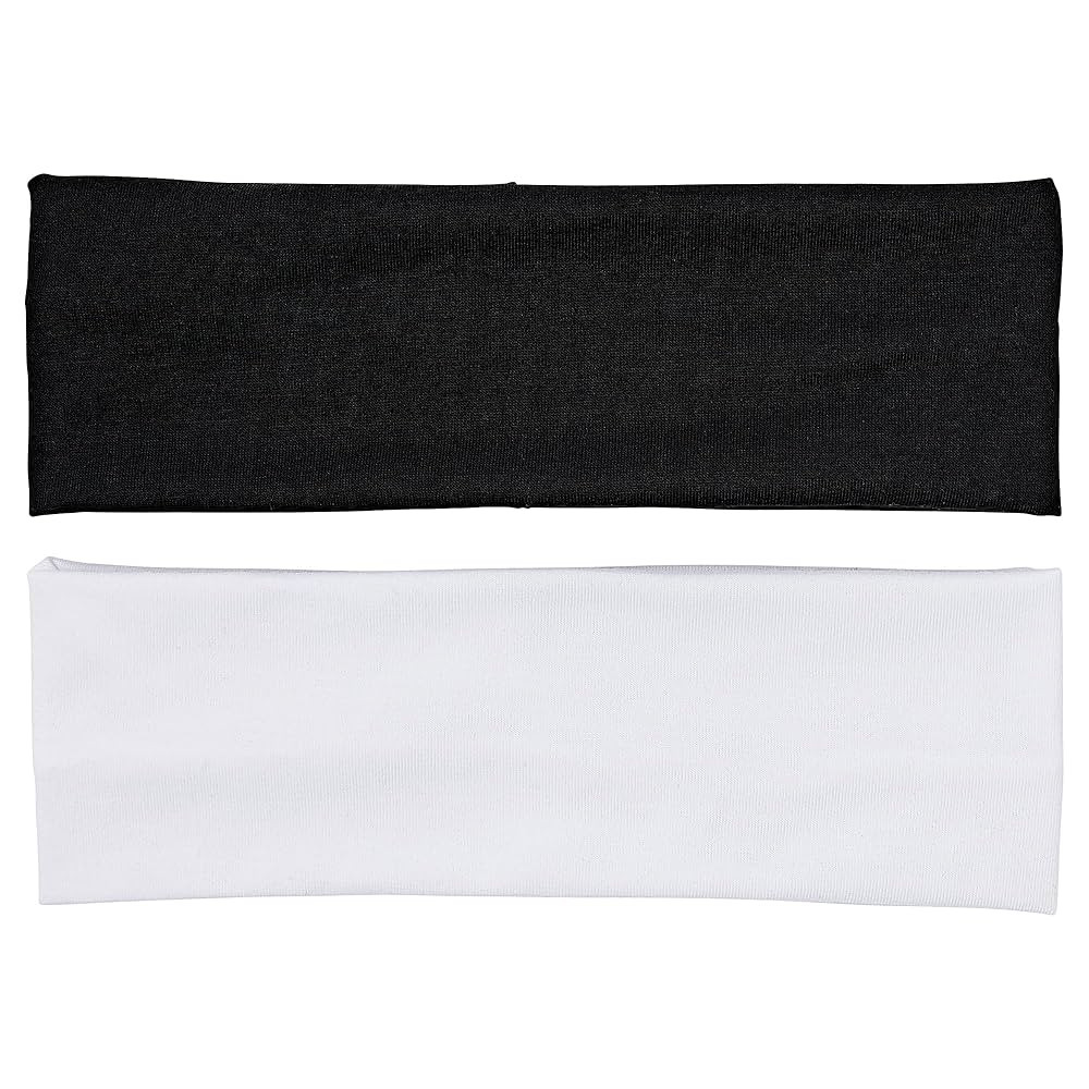 Red by Kiss 2 Pcs 60mm Headbands for Women, Wide Stretchy Elastic Hairband Fashion Workout Yoga R... | Amazon (US)