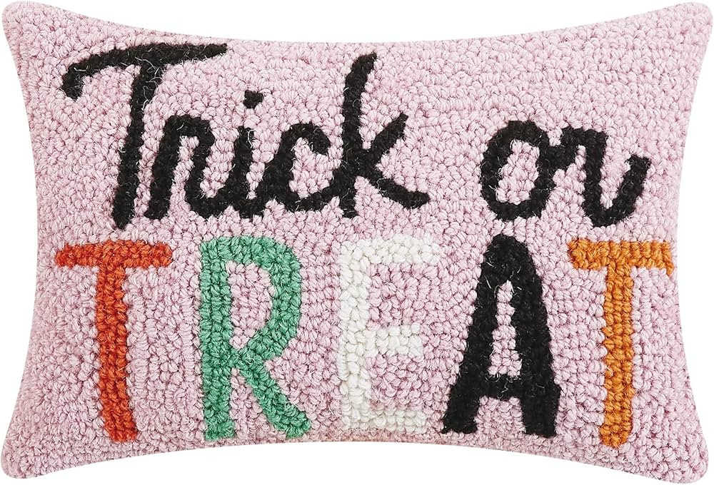 Peking Handicraft Trick Or Treat Halloween Polyfill Hook Throw Pillow, 12-inch Square, Wool and P... | Amazon (US)