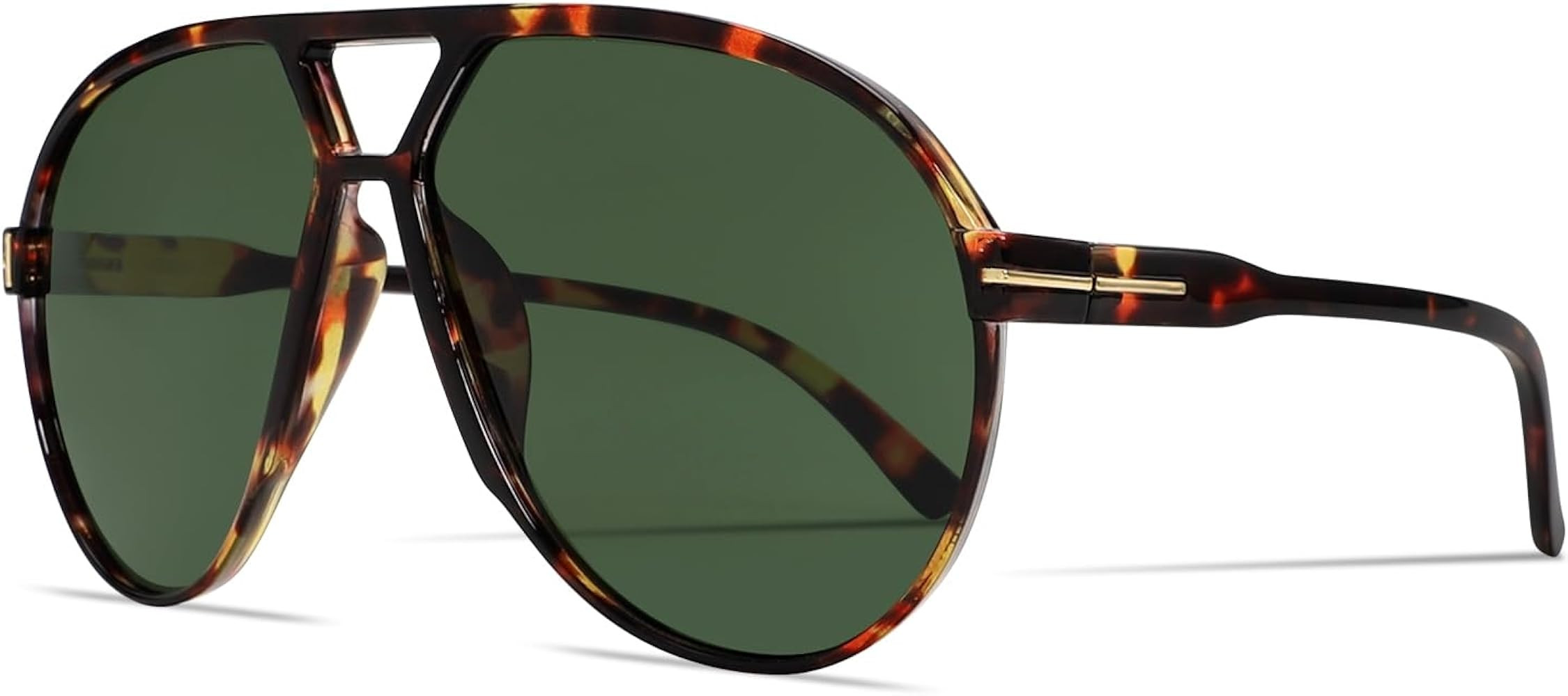 Retro Aviator Sunglasses for Women Men Oversized Classic 70s Vintage Trendy Tangle Free Square Av... | Amazon (US)