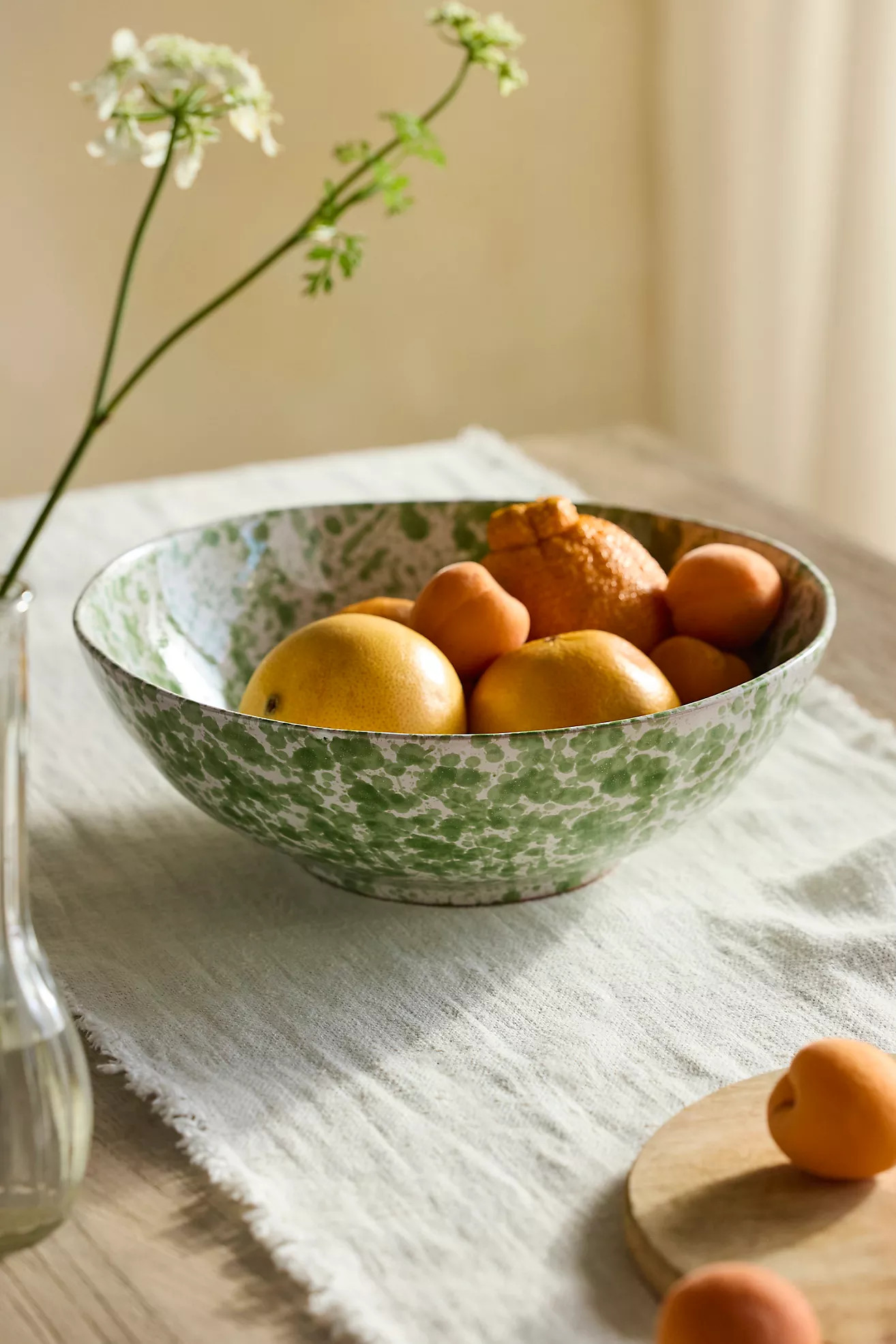 Green Speckled Serving Bowl, Large | Anthropologie (US)
