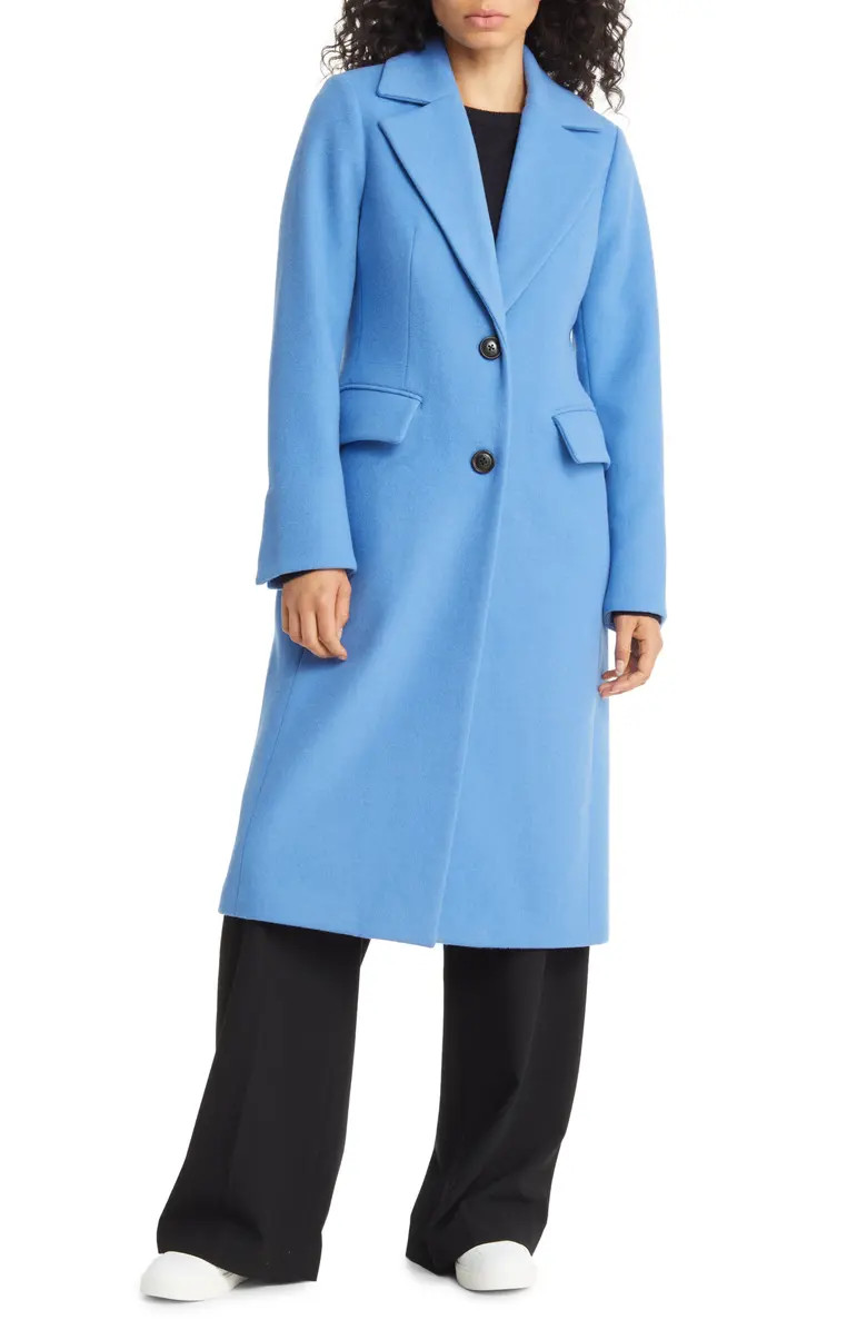 Notch Collar Wool Blend Coat | Nordstrom