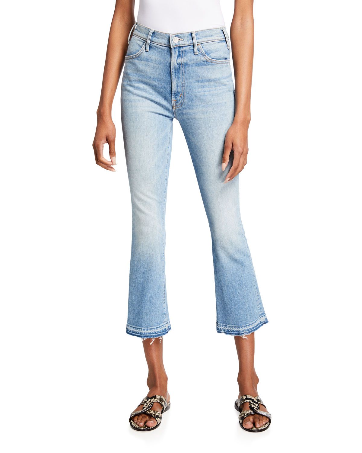 The Hustler Ankle Jeans with Undone | Neiman Marcus