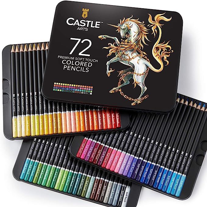 Castle Art Supplies 72 Colored Pencils Set for Coloring Books - New and Improved Premium Artist S... | Amazon (US)