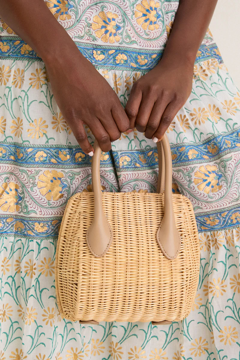 Natural Wicker Wave Top Handle Bag | Tuckernuck (US)