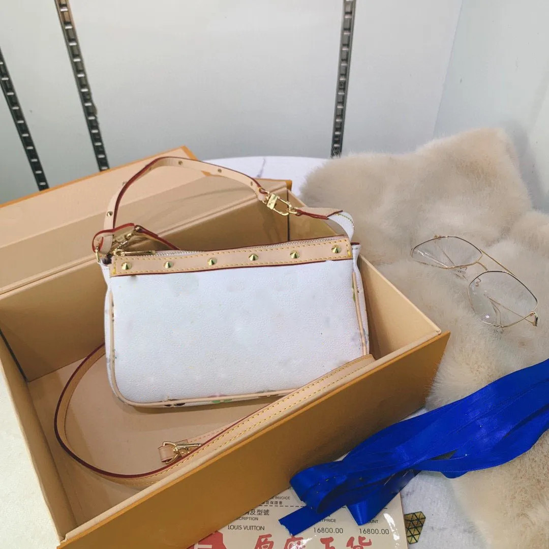Bag Multicolor Pochette Accessoires White Pouch Shoulder Size:22*13CM V-210 ++++ | DHGate