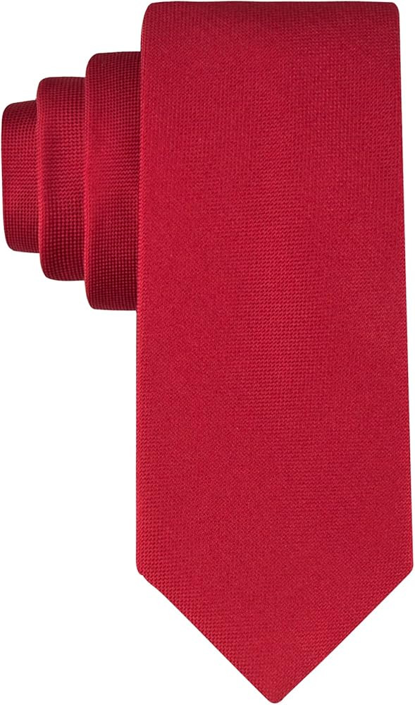 Calvin Klein Men's Silver Spun Solid Necktie (Standard and Extra Long Sizes) | Amazon (US)
