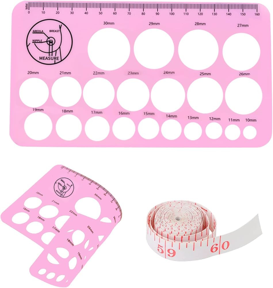 Nipple Ruler - Nipple Ruler for Flange Sizing Measurement Tool,Silicone & Soft Flange Size Measur... | Amazon (US)