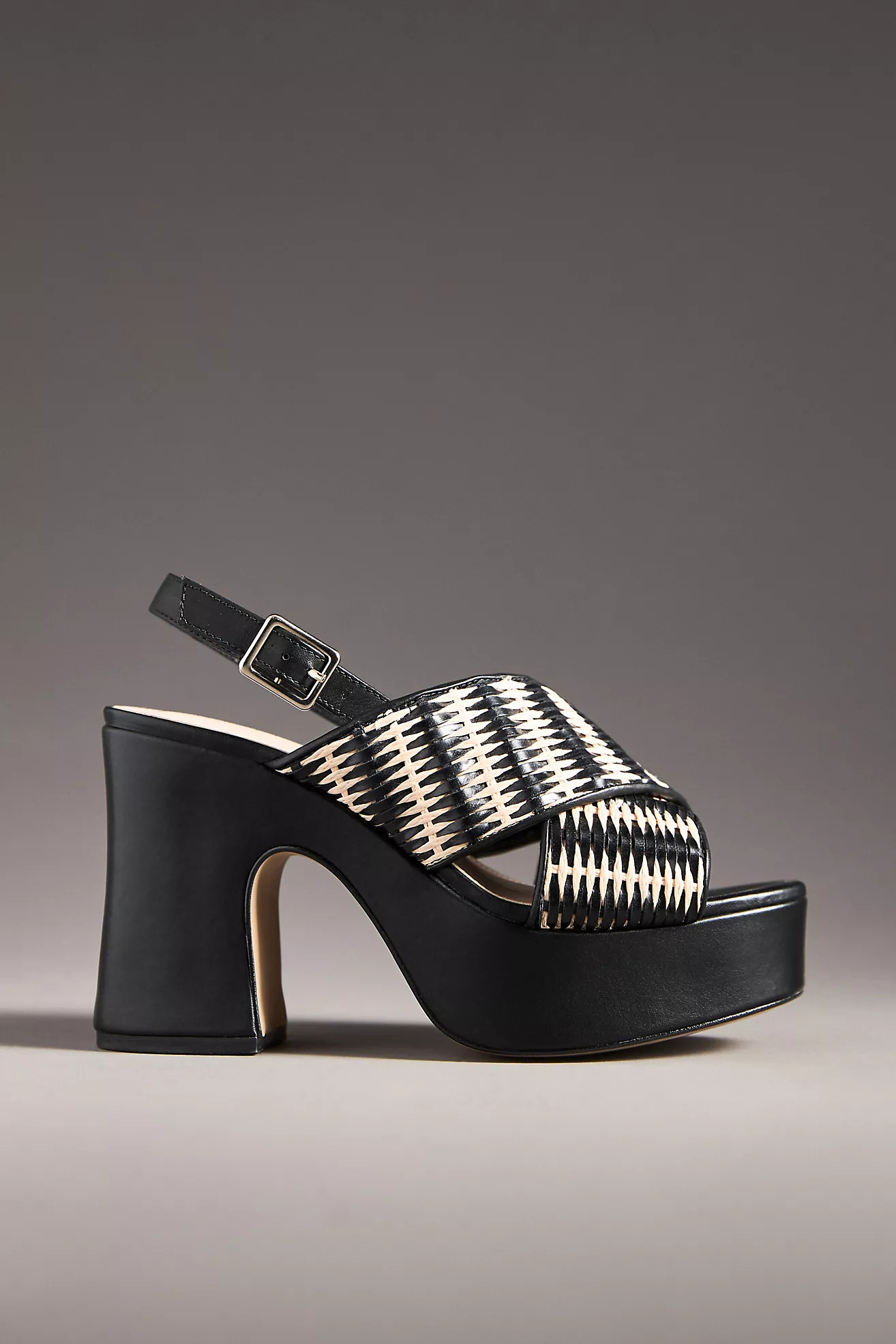 By Anthropologie Cross-Strap Woven Platform Sandals | Anthropologie (US)