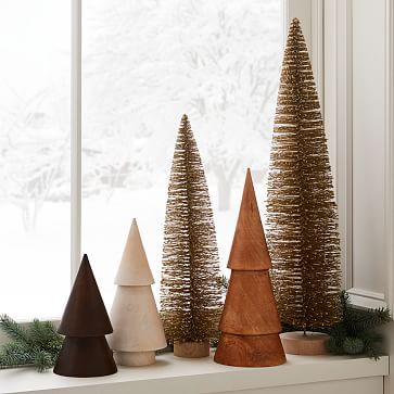 Stacked Wood Trees | West Elm (US)