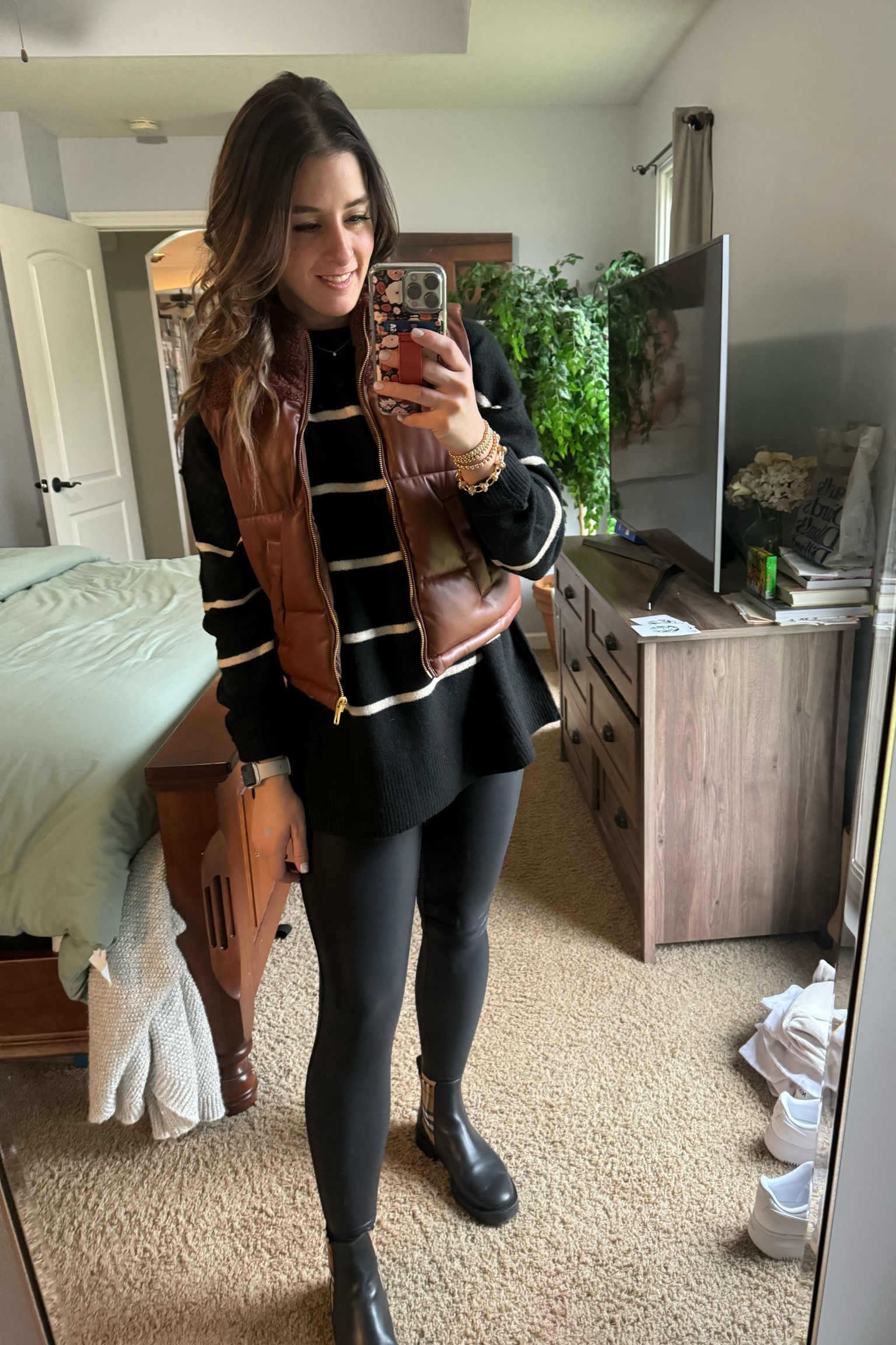 Leather legging style // boots // vest 

#LTKstyletip #LTKshoecrush