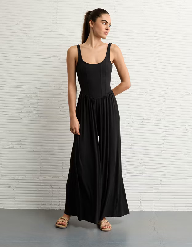 AE Soft & Sexy Seamed Corset Jumpsuit | American Eagle Outfitters (US & CA)