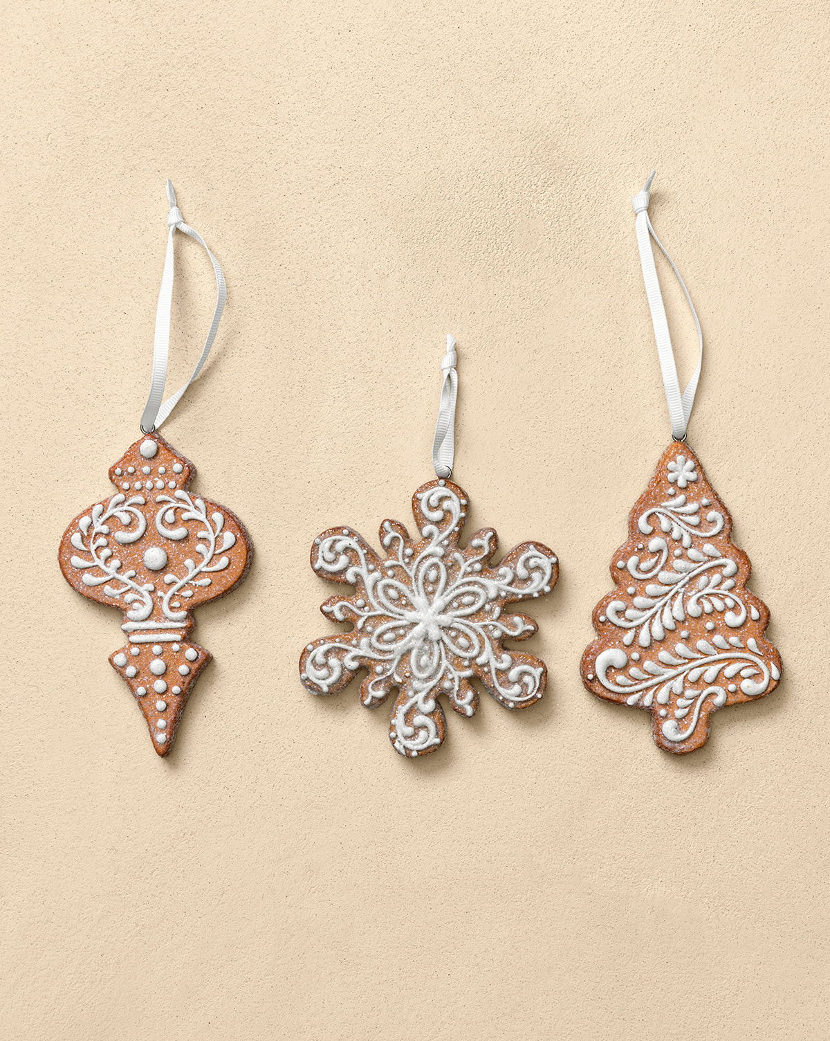 Gingerbread Cookie Ornaments (Set of 3) | McGee & Co. (US)