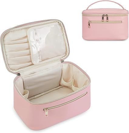 Wandering Nature Makeup Bag, Travel Make Up Organizer Cosmetic Brush Bags Case for Women in Vegan... | Amazon (US)