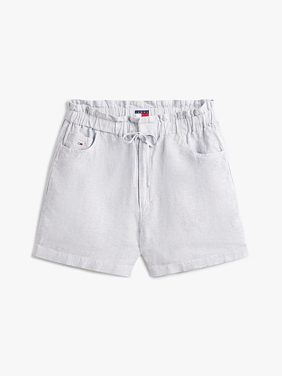 Paperbag Shorts With Linen | Tommy Hilfiger UK