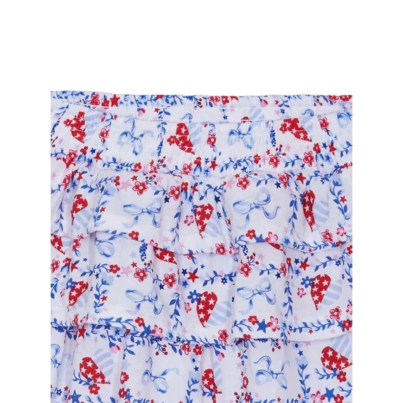 Way to Celebrate Girls Americana Tiered Skirt, Sizes 4-18 | Walmart (US)