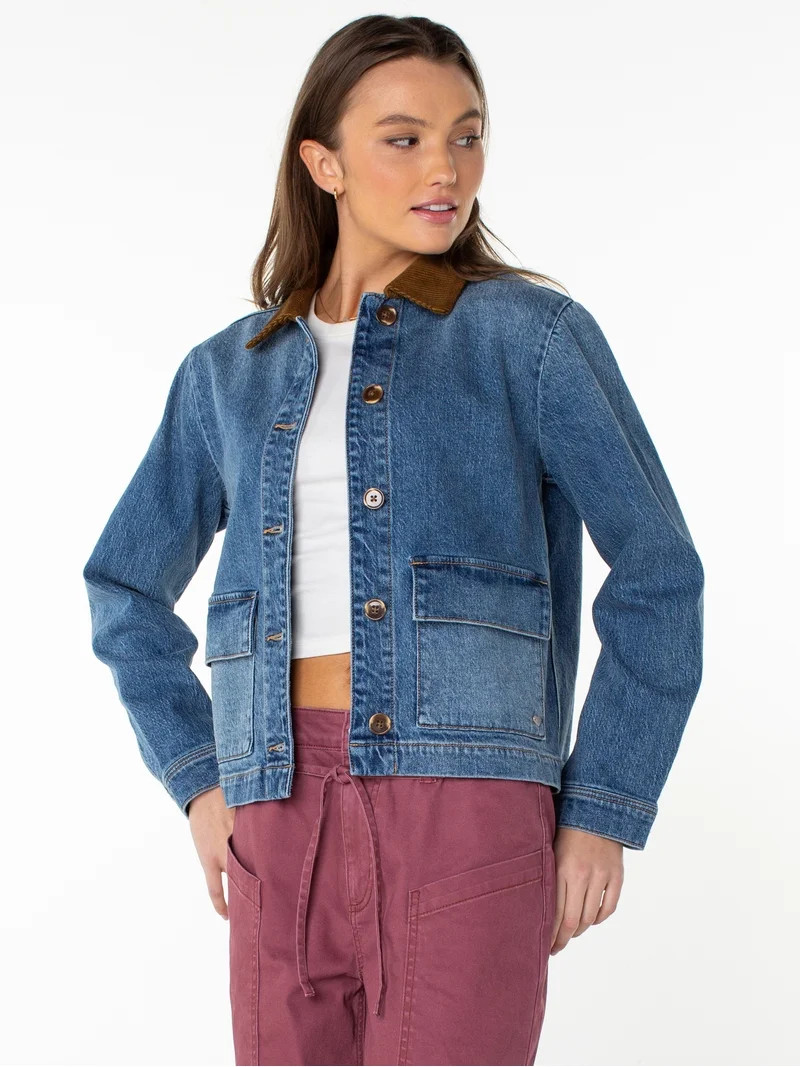 Celebrity Pink Women's and Women's Plus Boxy Barn Jacket, Sizes XS-4X | Walmart (US)