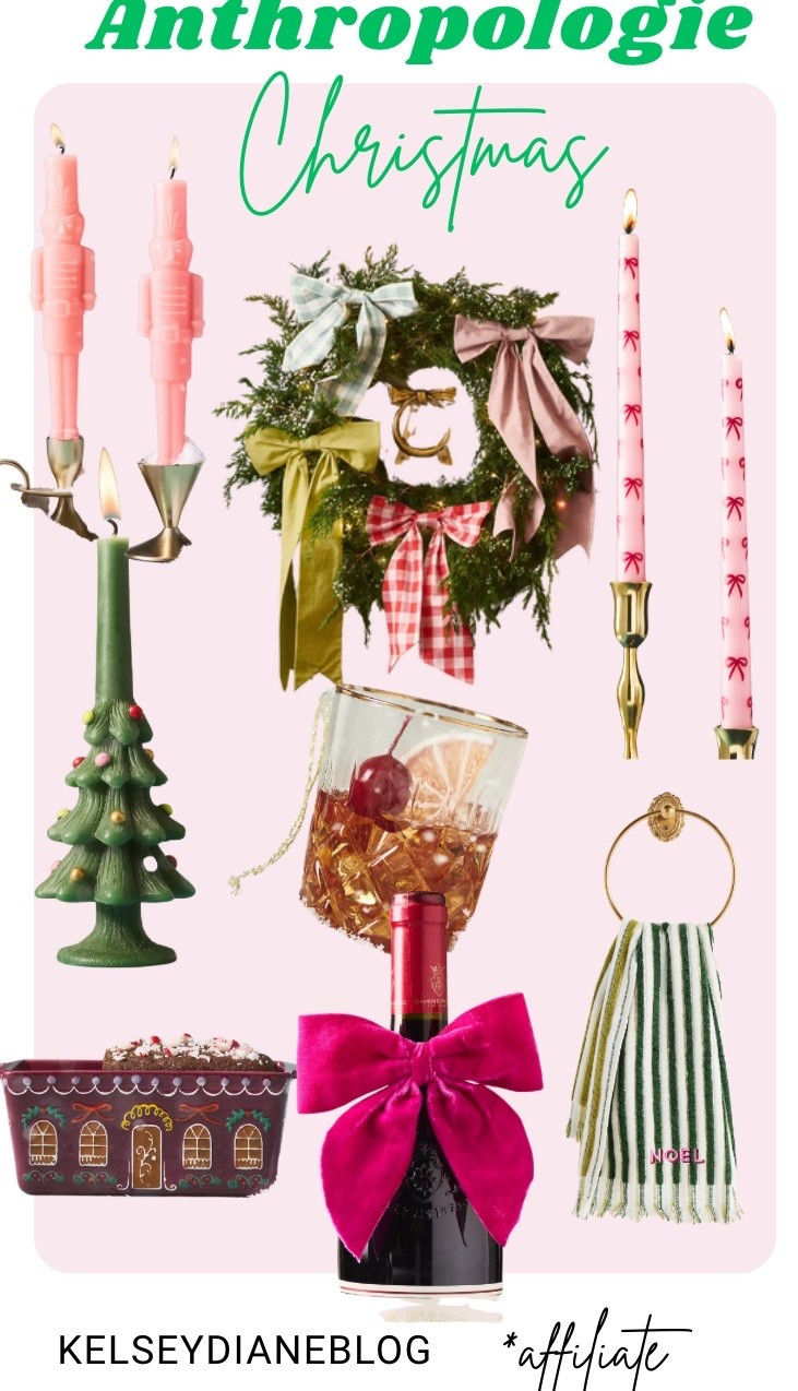 Anthropologie Christmas Decor! Lots of bows and pinks  

#LTKwinter #LTKhome #LTKholiday