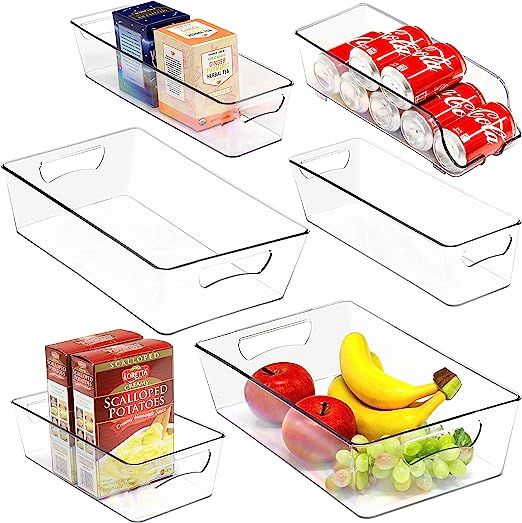 SimpleHouseware Refrigerator Storage Organizer, Assorted Set of 6 | Amazon (US)