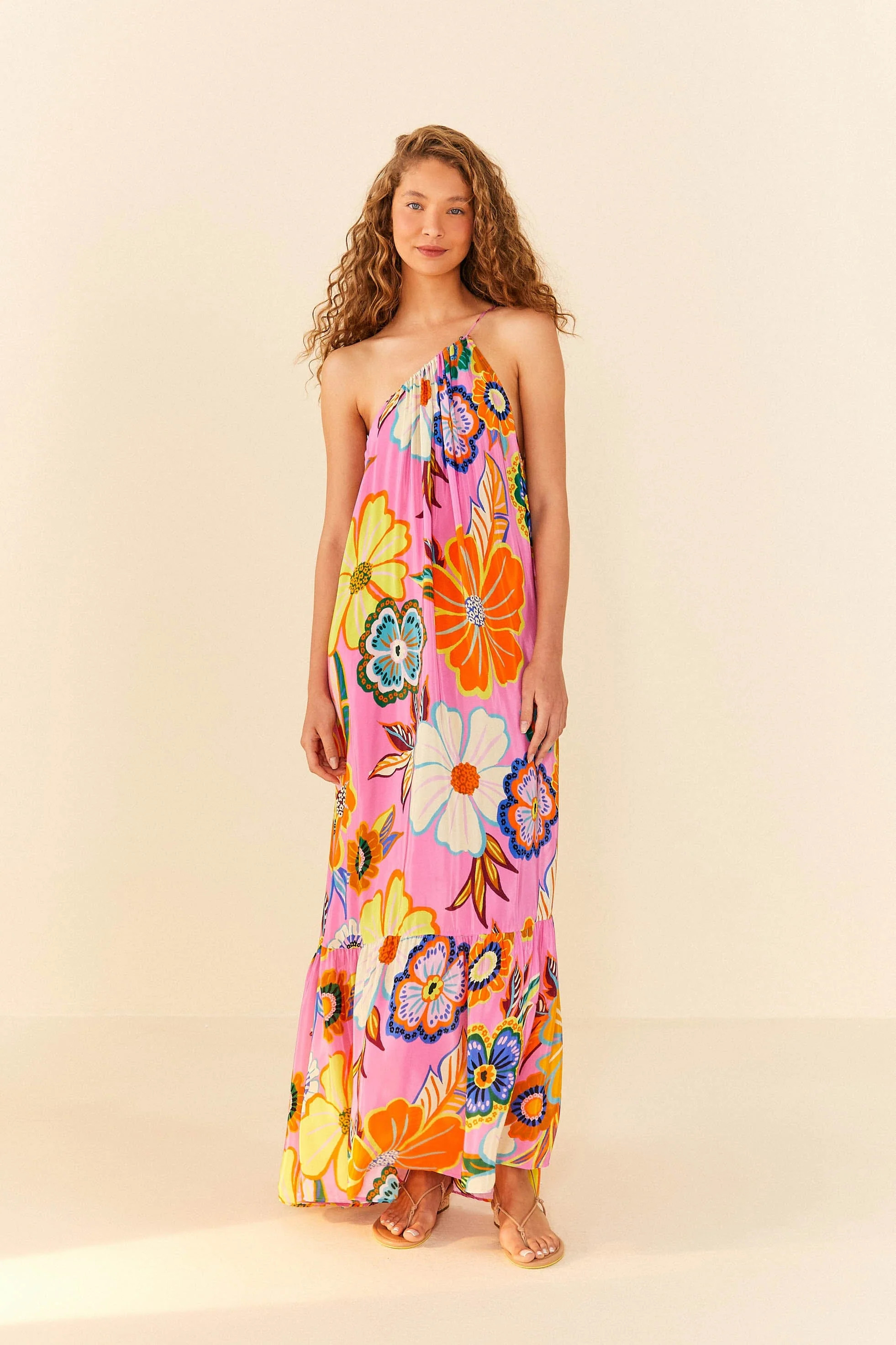 Pink Full Garden Maxi Dress | FarmRio (US)