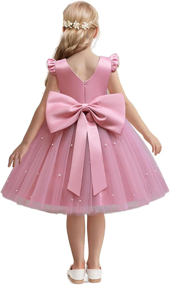 NNJXD Princess Girl Flower Dress Tulle Wedding Party Pageant Gown | Amazon (US)