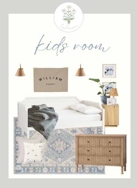 A muted blue, coastal inspired kids room! We have this daybed from @potterybarn + love it! Right now, we store toys underneath but as our little one gets older, we will put a mattress underneath for sleepovers! 

#LTKstyletip #LTKhome #LTKkids