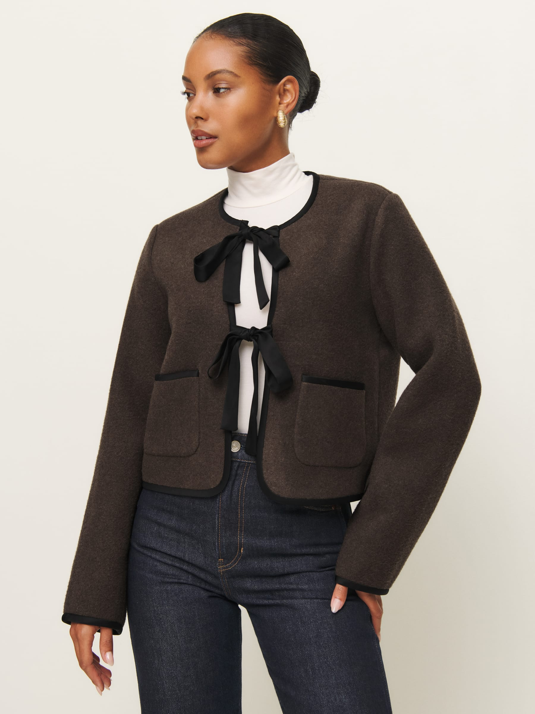 Daisy Cropped Jacket | Reformation (Global)