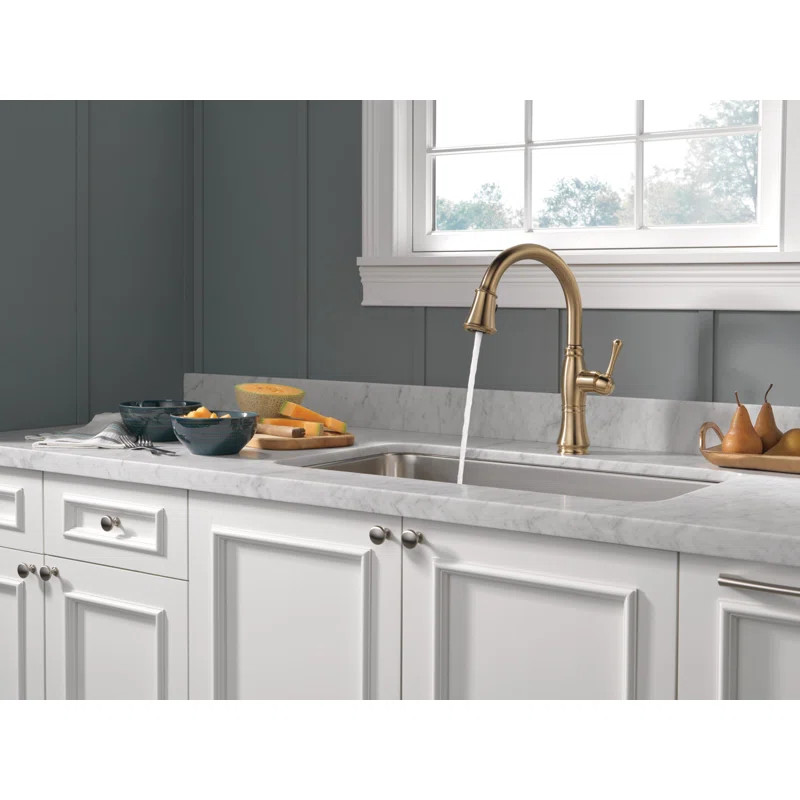 Cassidy Pull Down Sprayer Kitchen Sink Faucet, Single Handle Kitchen Faucet | Wayfair North America