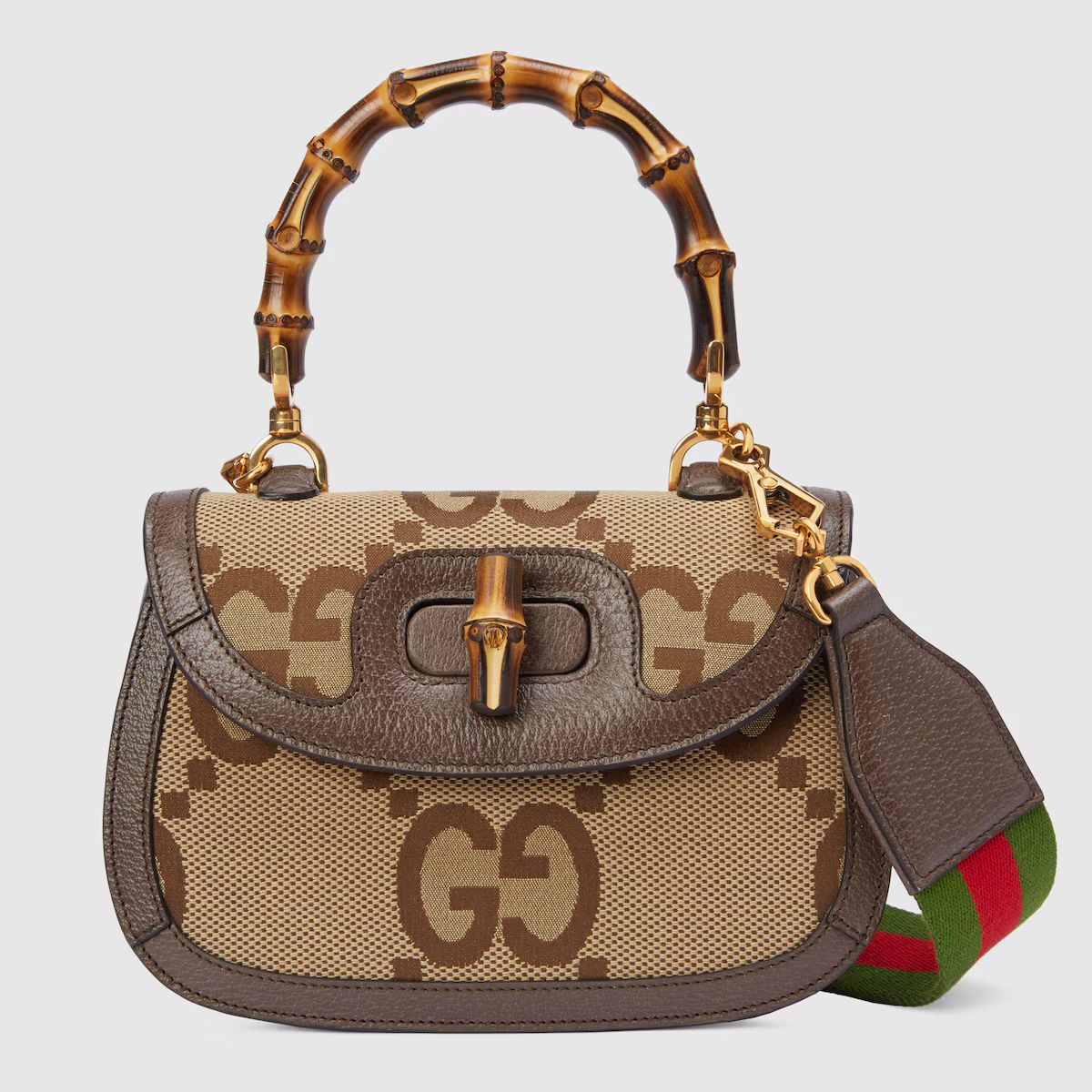 Gucci - Gucci Bamboo 1947 jumbo GG small top handle bag | Gucci (US)