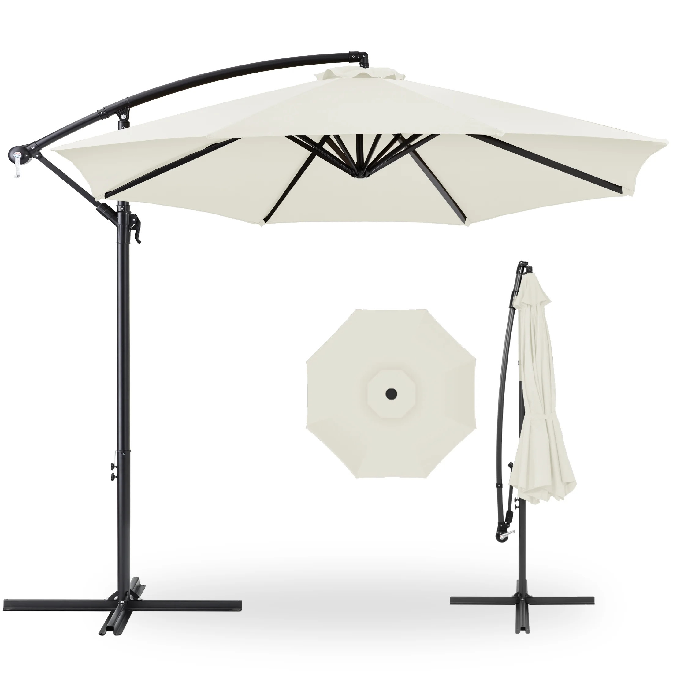 Best Choice Products 10ft Offset Hanging Outdoor Market Patio Umbrella w/ Easy Tilt Adjustment - ... | Walmart (US)