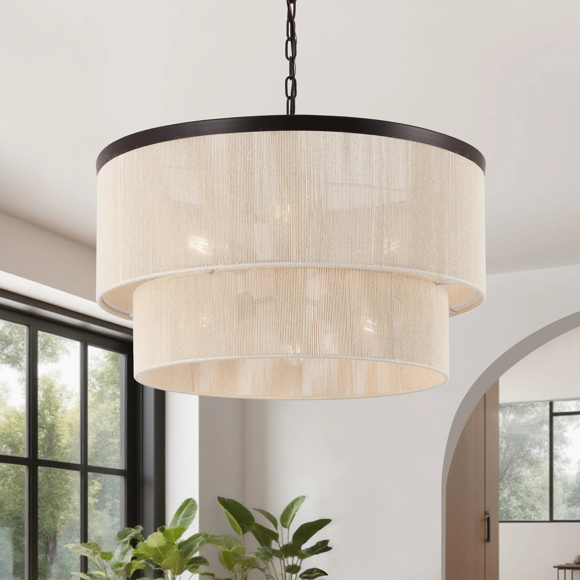 24" 6-Light Dimmable Drum Chandelier | Wayfair North America